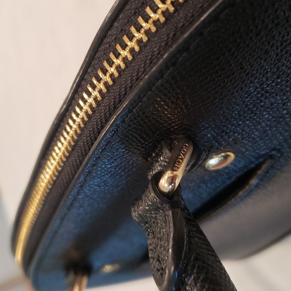 Coach Black Leather Satchel Crossbody Bag Size Small - Picture 13 of 14